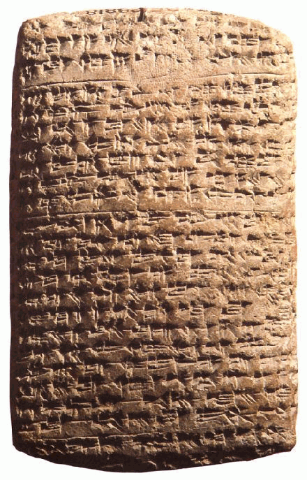 上图：埃及阿马尔奈文书（Amarna letters）是一批刻在泥板上的书信，以楔形文字写成，大部分是主前16-11世纪古埃及新王国时期的外交书信。其中也提到了类似「仰起脸来，光照我们」（诗四6）的比喻。